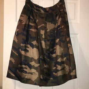🌹Camouflage Pleated Print Skirt w/side pockets